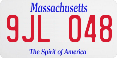 MA license plate 9JL048