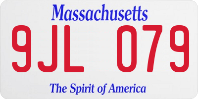 MA license plate 9JL079