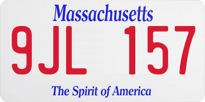 MA license plate 9JL157