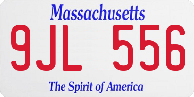 MA license plate 9JL556