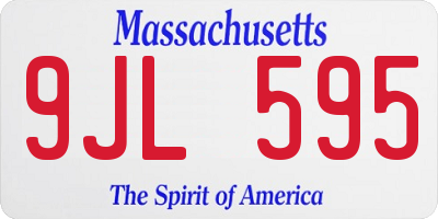 MA license plate 9JL595
