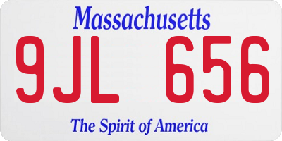 MA license plate 9JL656