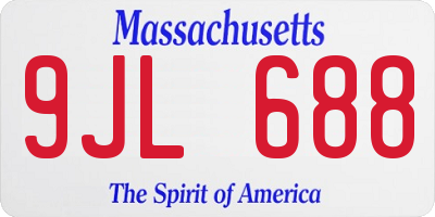 MA license plate 9JL688