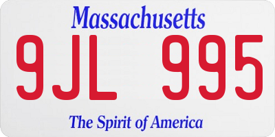 MA license plate 9JL995