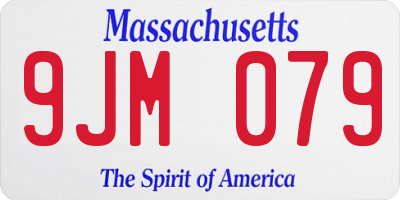 MA license plate 9JM079