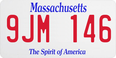 MA license plate 9JM146