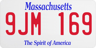 MA license plate 9JM169