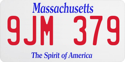 MA license plate 9JM379