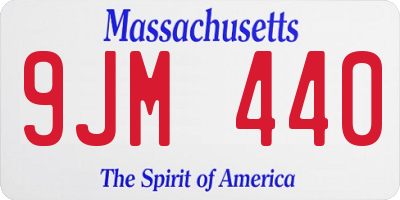 MA license plate 9JM440
