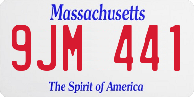 MA license plate 9JM441