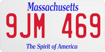MA license plate 9JM469