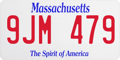 MA license plate 9JM479