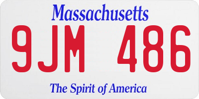 MA license plate 9JM486