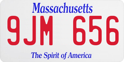 MA license plate 9JM656