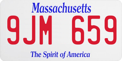 MA license plate 9JM659