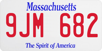 MA license plate 9JM682