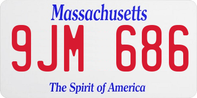 MA license plate 9JM686