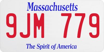 MA license plate 9JM779