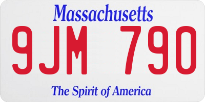 MA license plate 9JM790