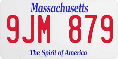 MA license plate 9JM879