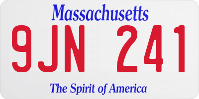 MA license plate 9JN241