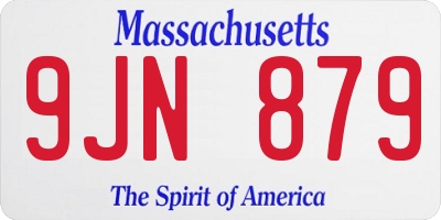 MA license plate 9JN879