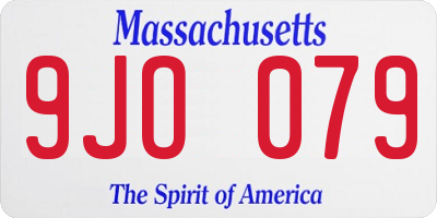 MA license plate 9JO079