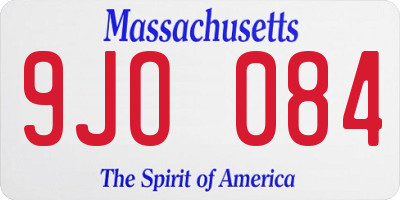 MA license plate 9JO084