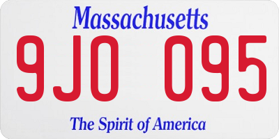 MA license plate 9JO095