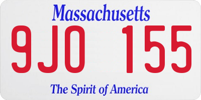 MA license plate 9JO155