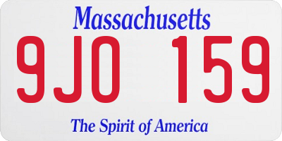 MA license plate 9JO159