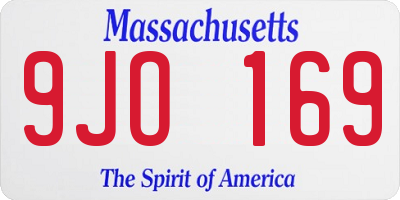 MA license plate 9JO169