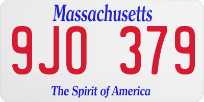 MA license plate 9JO379