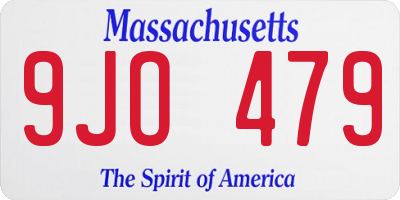 MA license plate 9JO479