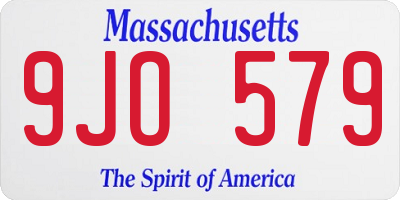 MA license plate 9JO579