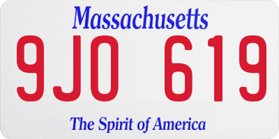 MA license plate 9JO619