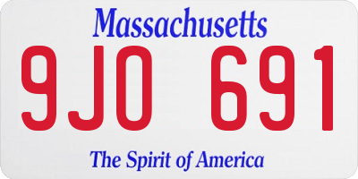 MA license plate 9JO691