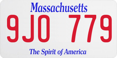 MA license plate 9JO779