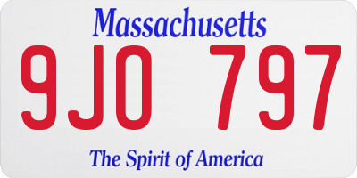 MA license plate 9JO797