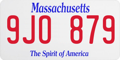 MA license plate 9JO879