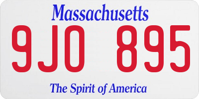 MA license plate 9JO895