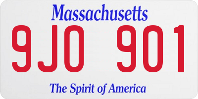 MA license plate 9JO901