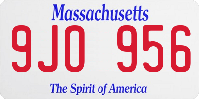 MA license plate 9JO956