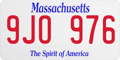 MA license plate 9JO976