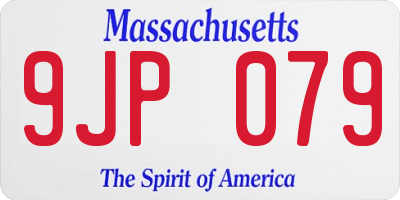 MA license plate 9JP079