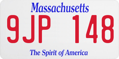 MA license plate 9JP148