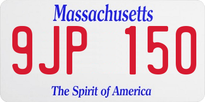 MA license plate 9JP150