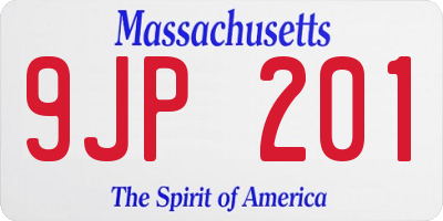 MA license plate 9JP201