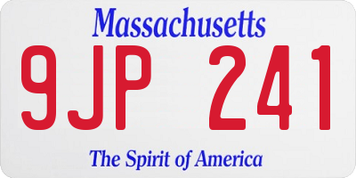 MA license plate 9JP241