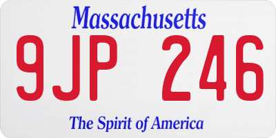MA license plate 9JP246